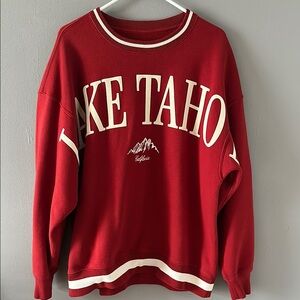 Abercrombie and Fitch Red Lake Tahoe Sweatshirt